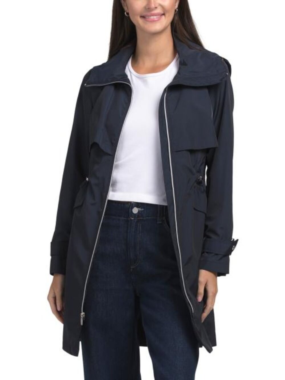 COLE HAAN Long Travel Packable Raincoat